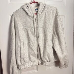 Old Navy Light Gray Zip-Up Hoodie